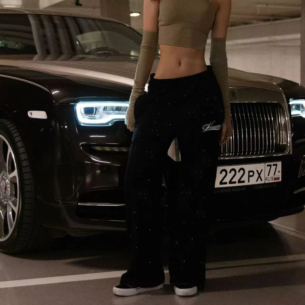 Rhinestone Hoodie & Joggers